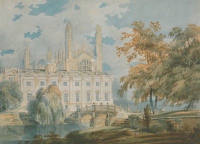 バンクオブリバーカムのクレアホールとケンブリッジのキングスカレッジチャペル 作： Joseph Mallord William Turner